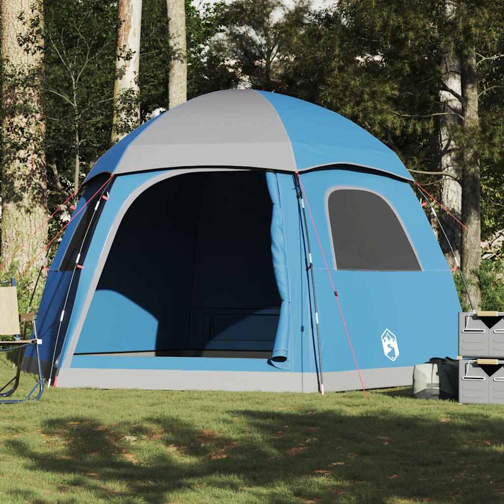 Tienda familiar iglú VidaXL 6 personas impermeable azul 4/7