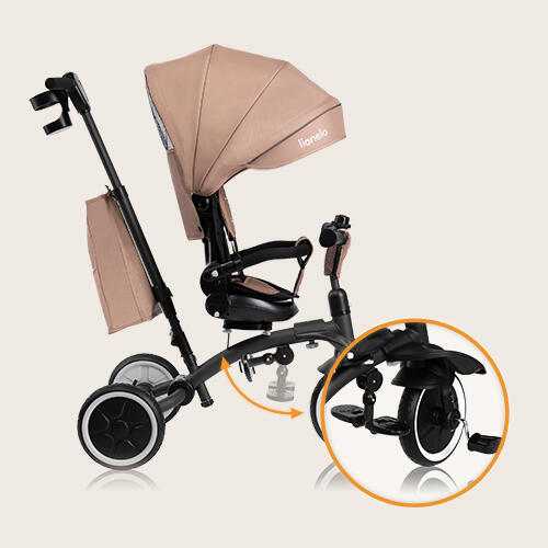 Triciclo Lionelo Tris Plus 2 in 1 360° regolabile PU bambini 3/7