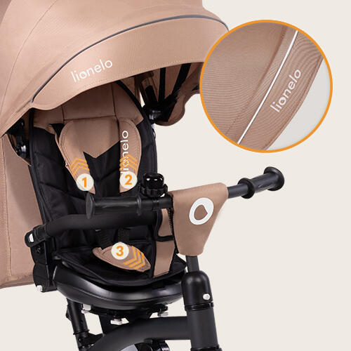 Triciclo Lionelo Tris Plus 2 in 1 360° regolabile PU bambini 4/7