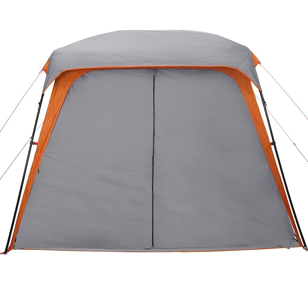 VidaXL Campingzelt mit Verandakuppel 5 Personen wasserdicht grau-orange 6/7