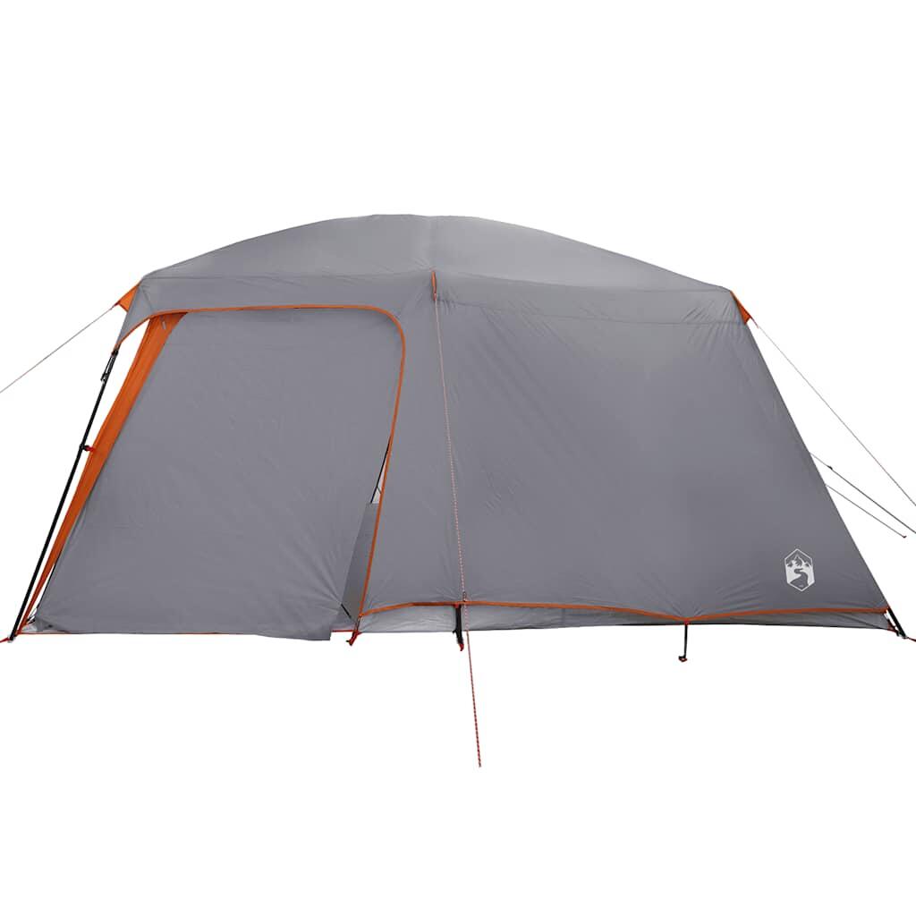 VidaXL Campingzelt mit Verandakuppel 5 Personen wasserdicht grau-orange 7/7