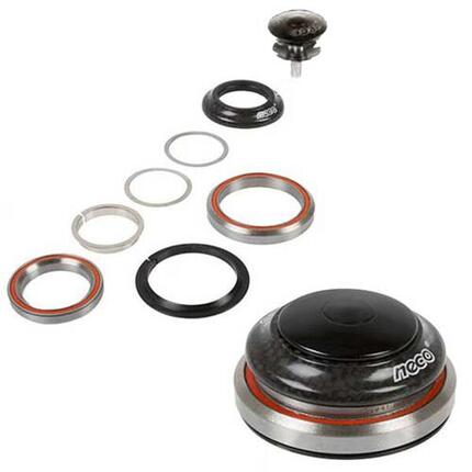 Messingschlager Steuersatz 1 1/8 - 1,5, integrated schwarz