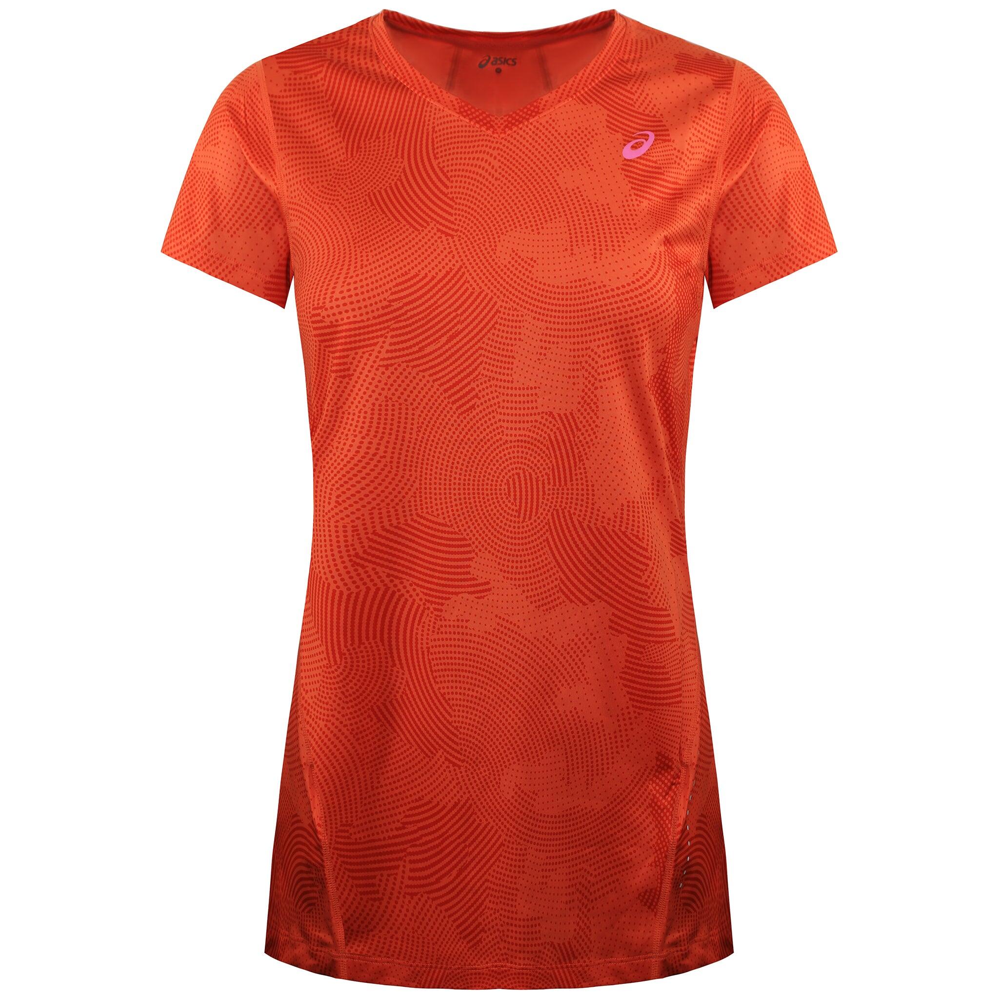 ASICS Asics Motion Dry Womens Orange Running Top