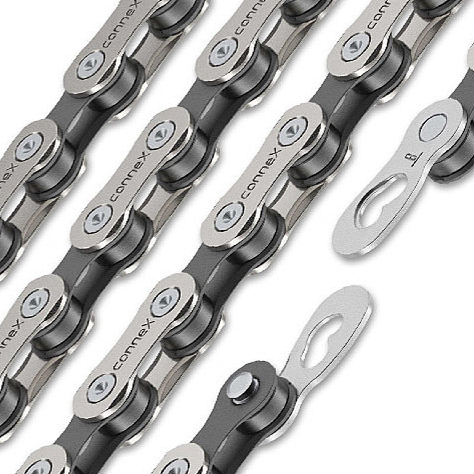 Connex Fahrradkette 804 114 Glieder, Silber Schwarz 2/3