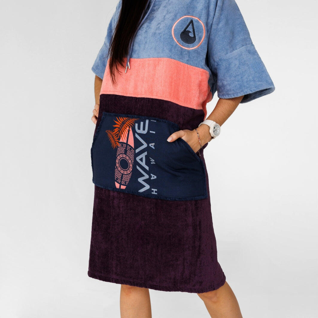 Poncho Wave Hawaii Poncho in velluto di cotone Kiholo M WH4075 100 x 75 cm 6/7