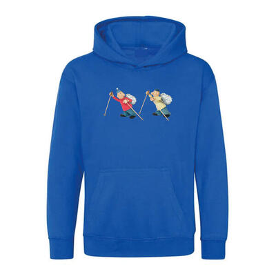 Hooded sweater buurman & buurman kobalt wandel