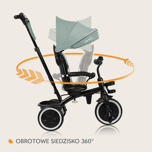 Tricycle 2 en 1 Lionelo Berry Siège 360° Poignée Parentale 9M+ 7/7