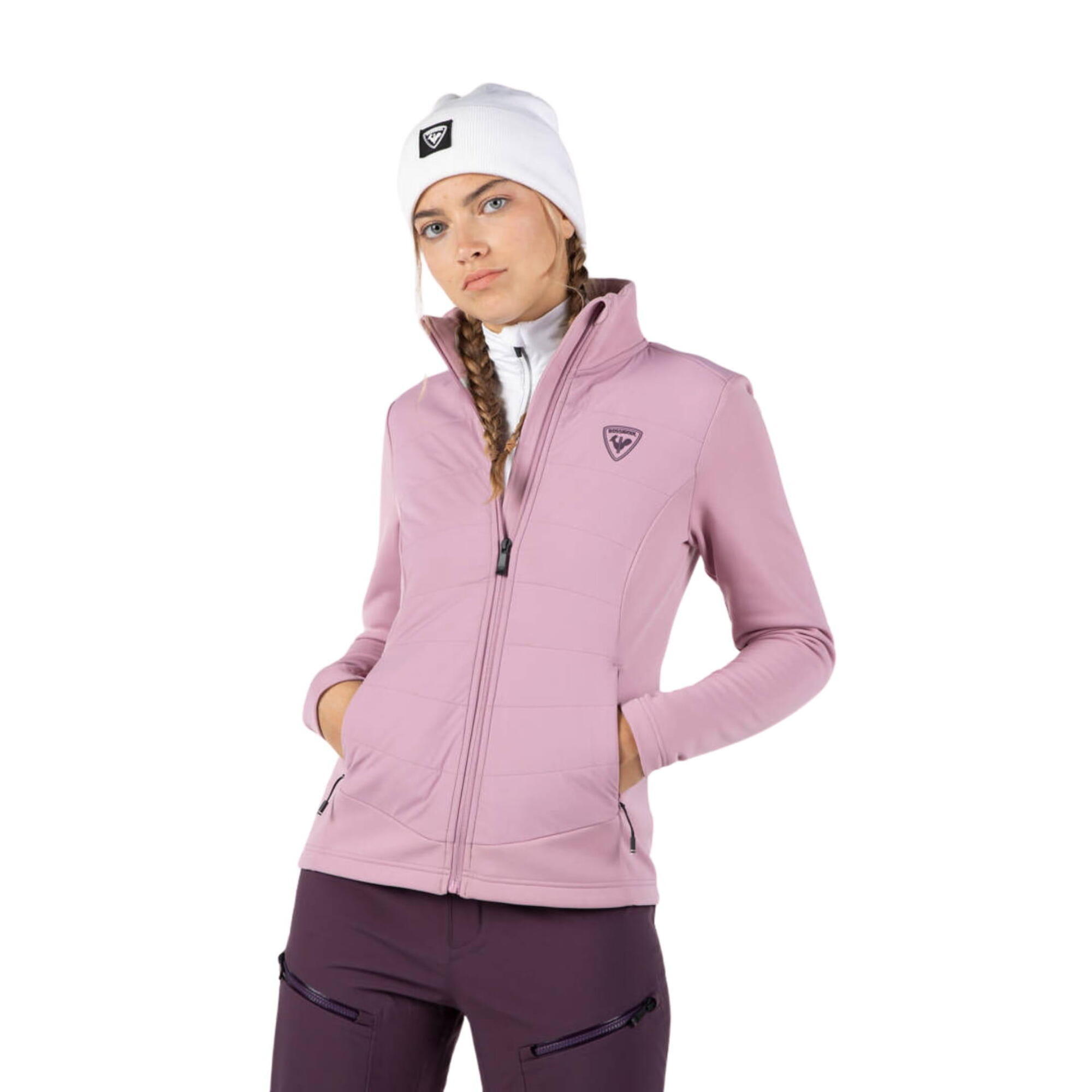 Bluza narciarska Rossignol W Classique Hybrid Clim FZ różowa