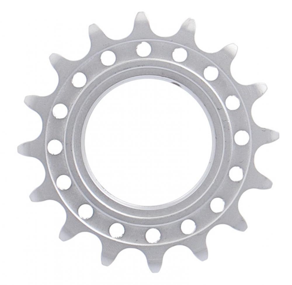 XLC Single Speed Ritzel 1/8",16 Zähne mit Gewinde matt verchromt 3/3