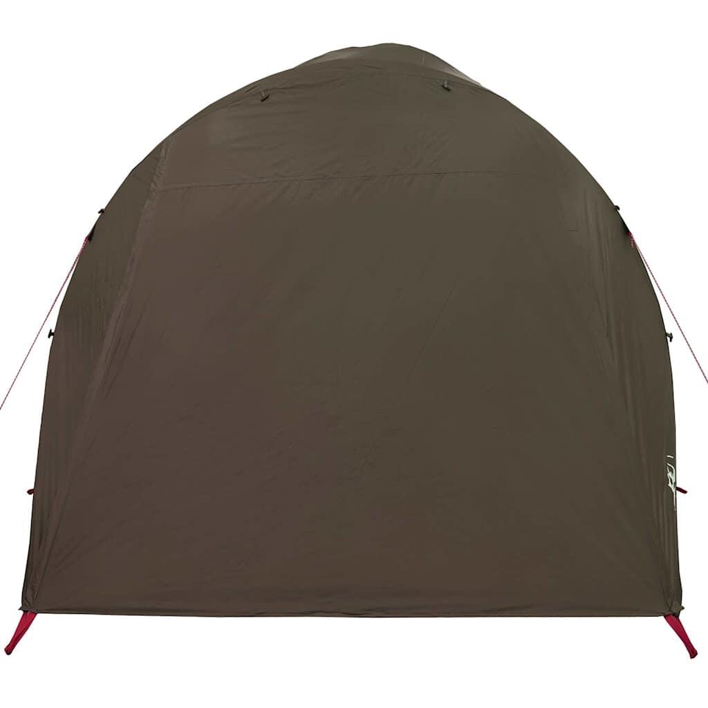 VidaXL Tienda túnel para 6 personas impermeable marrón 6/7