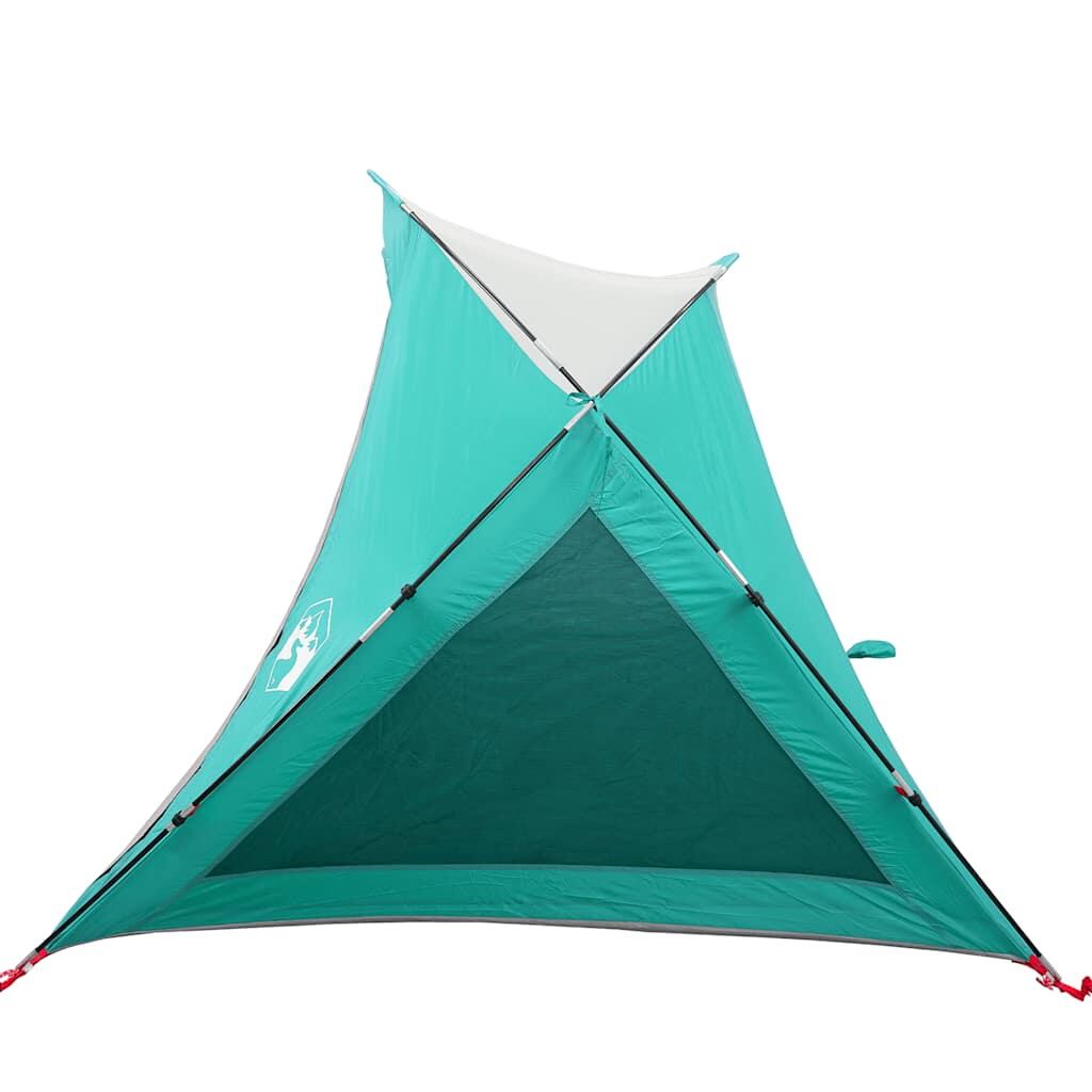 VidaXL tienda de playa impermeable para 2 personas, verde mar 7/7