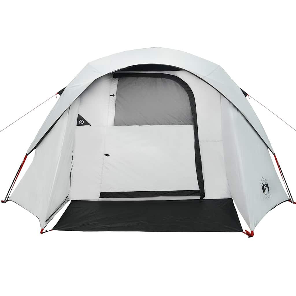 VidaXL tienda familiar 6 plazas, tela opaca blanca impermeable 6/7