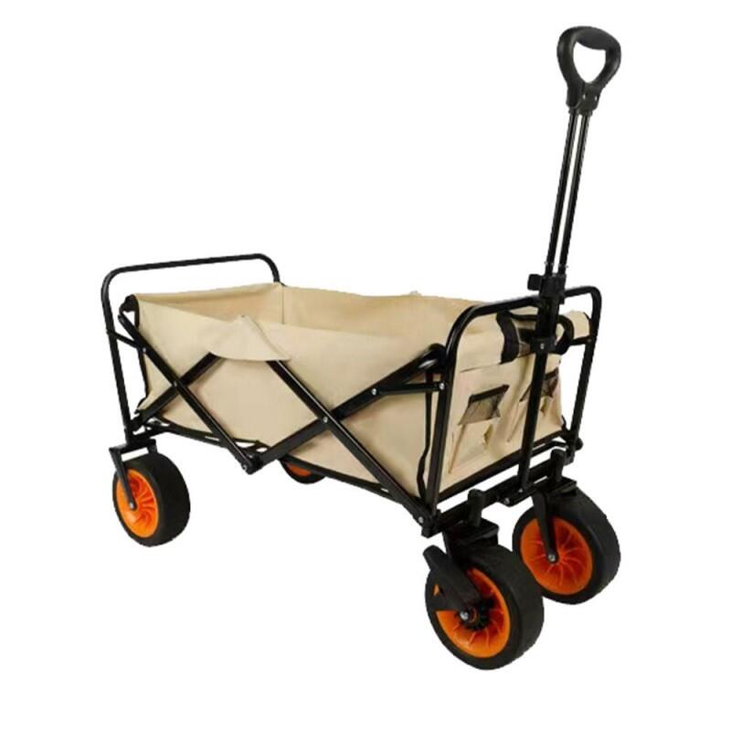 Carrinho de aço dobrável multiusos 200 KG Bege Jardim, 86X50X59 cm 10479