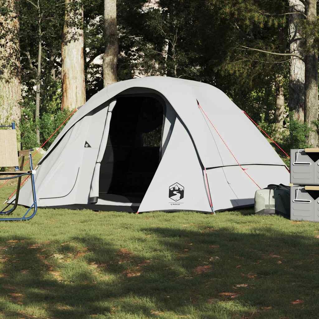 VidaXL tienda familiar 6 plazas, tela opaca blanca impermeable 4/7