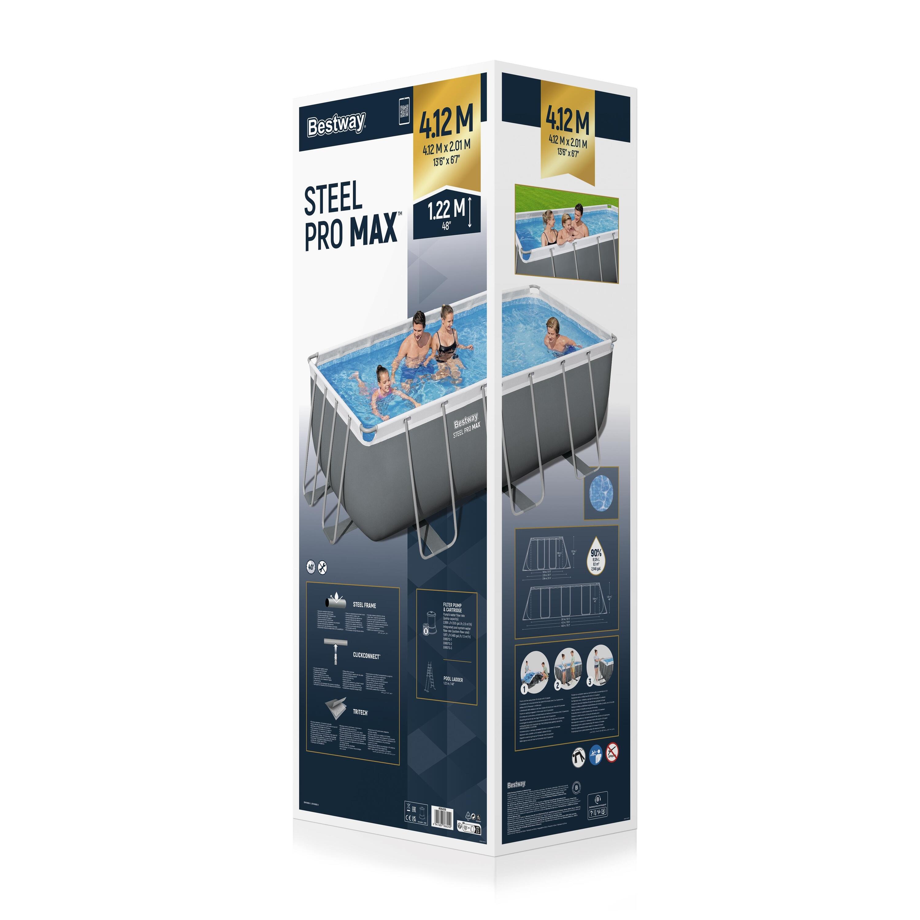 Bestway 56456-7 Set piscina fuori terra Steel Pro Max da 412x201x122 cm 7/7