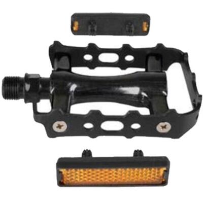 Messingschlager Pedale STEADY A2, E-Bike, M-WAVE, Aluminium, schwarz