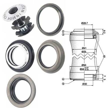 Point Steuersatz 1 1/8 Ahead , semi-integrated schwarz