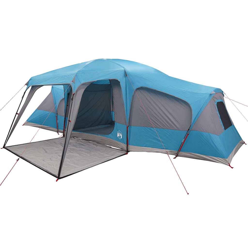 Tienda familiar VidaXL con cúpula y veranda para 9 personas, impermeable, azul 4/7