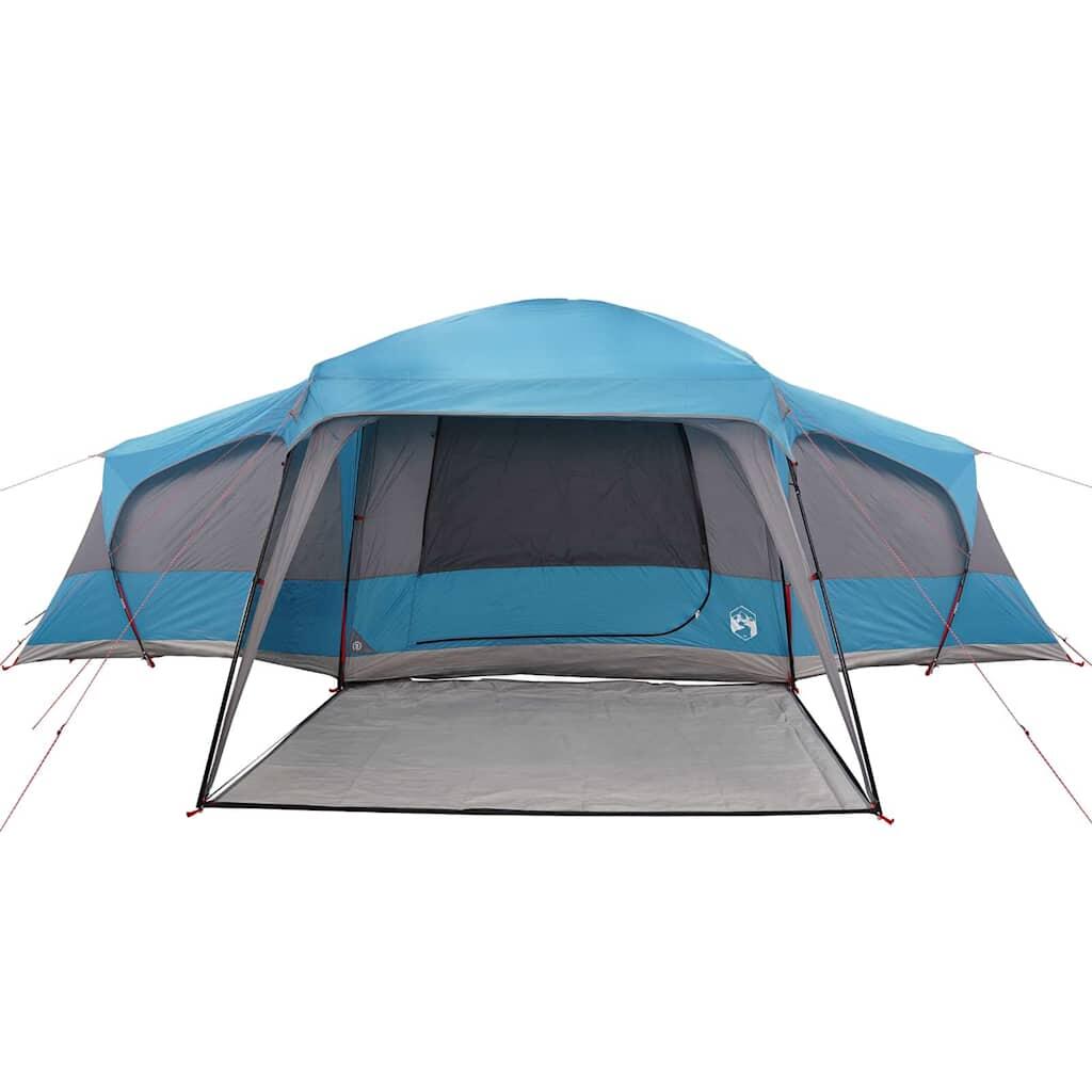 Tienda familiar VidaXL con cúpula y veranda para 9 personas, impermeable, azul 6/7