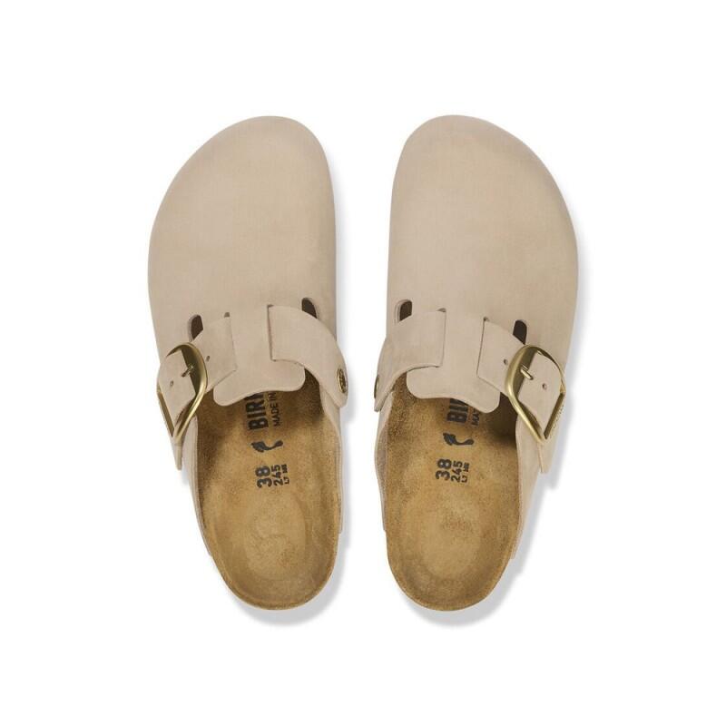 Sandalias Planas Mujer Birkenstock Boston Big Buckle Beige 3/7