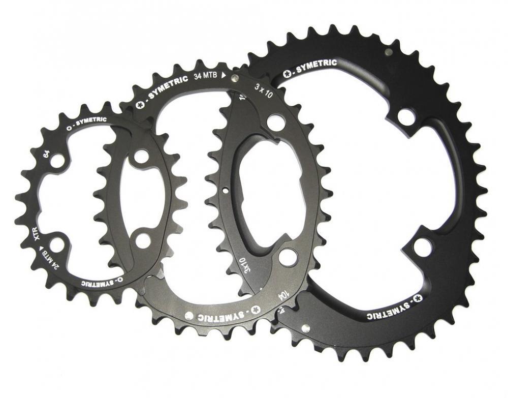 Stronglight Kettenblatt Kit Osymetric 104/64 MTB 3x10 42/34/24 Zähne sw 2/3