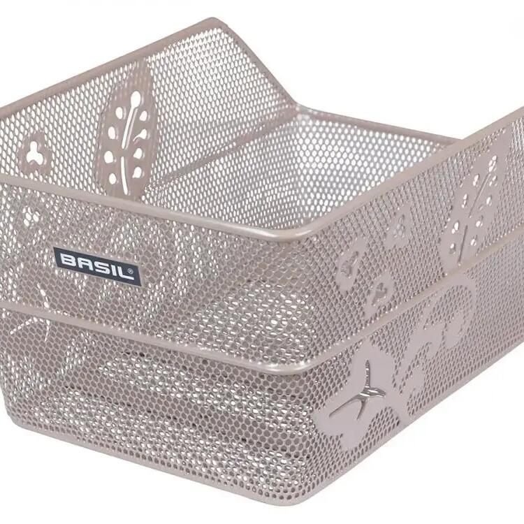 Basil Cento Flower Bicycle Basket - Rear Basket 24 x 38.5 cm - Nude