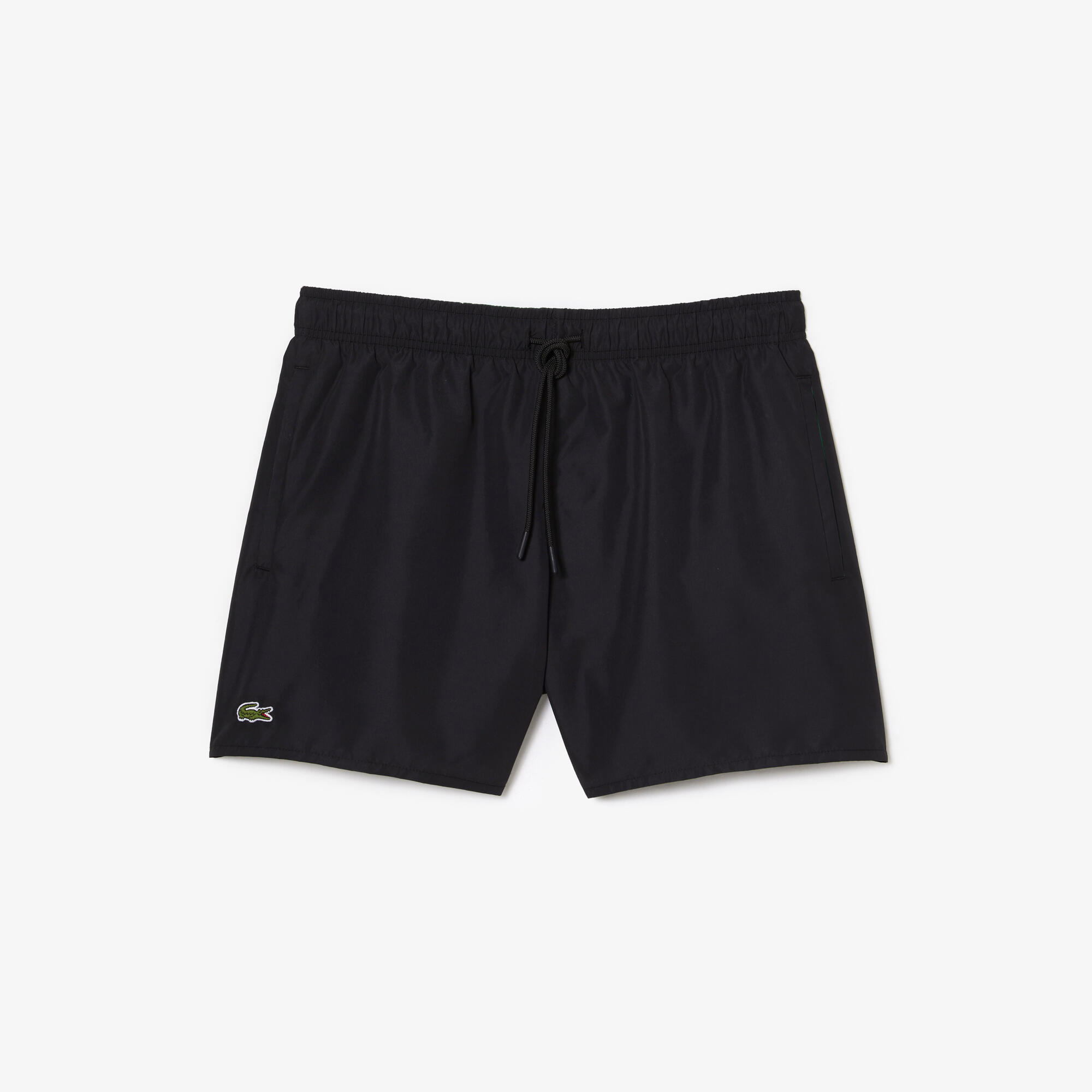 LACOSTE Lacoste Modelo Short Sleeved Ribbed Collar Cor Preto