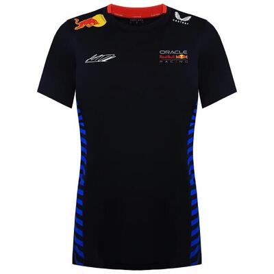 Dames t-shirt red bull racing oracle castore marineblauw
