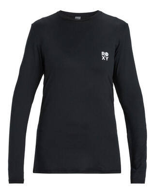 Langärmliger rashguard happy waves schwarz dames