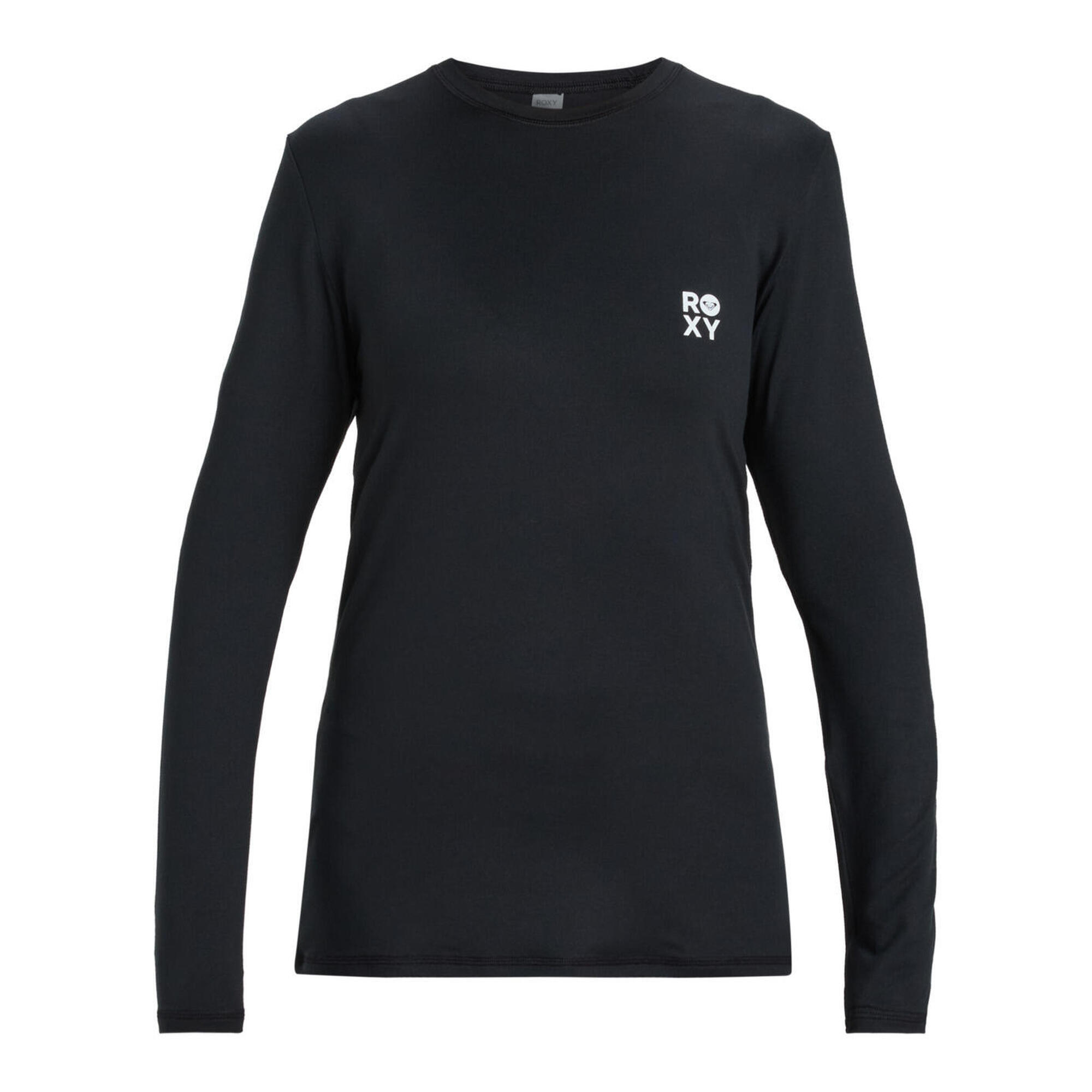 Roxy - Lycra Manches Longues Happy Waves Noir Femme - Haut De Maillot De Bain - Noir - 44 L - Decathlon