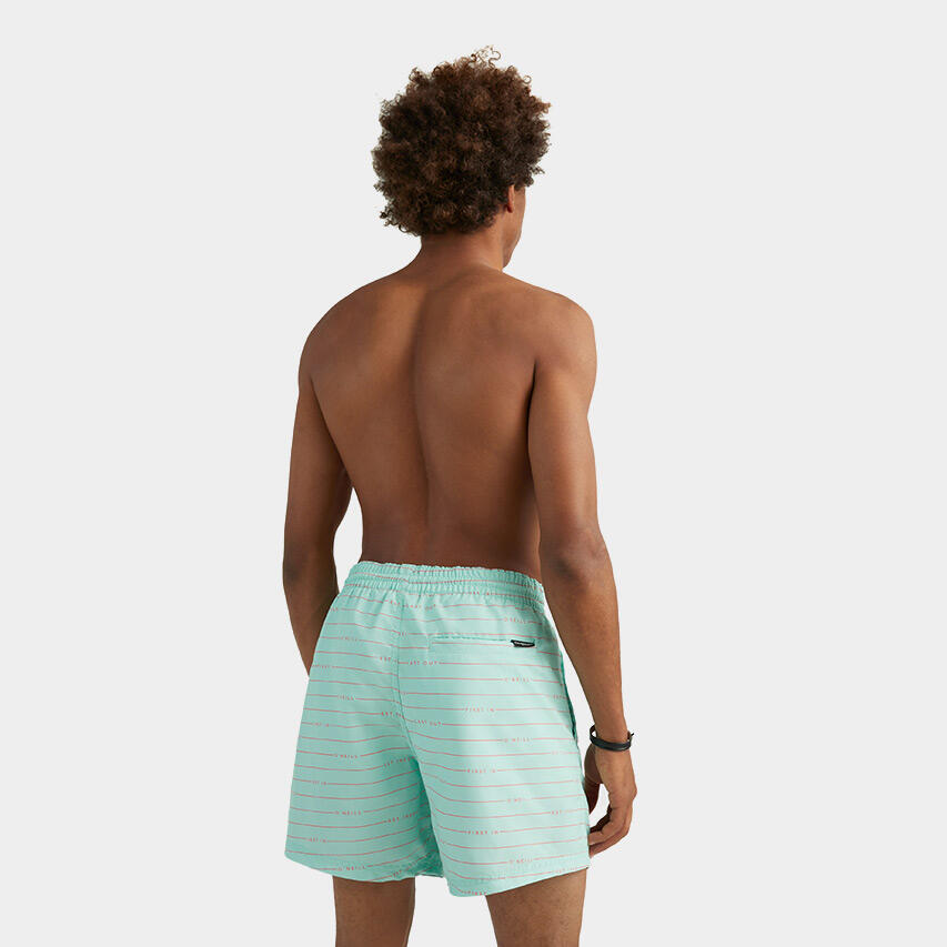Heren Zwemshort First 15 Striped Terms Lichtblauw 4/5