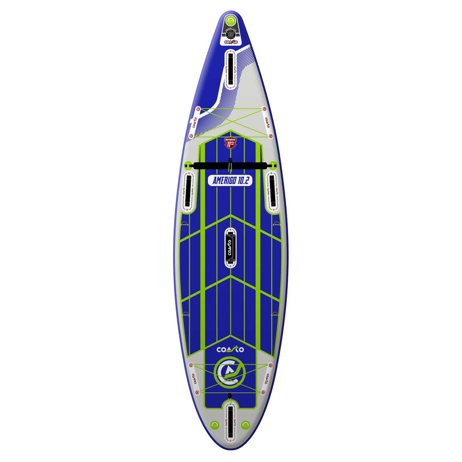 COASTO AMERIGO 10'2" SUP Board Stand Up Paddle aufblasbar Surfboard Paddel 3/7