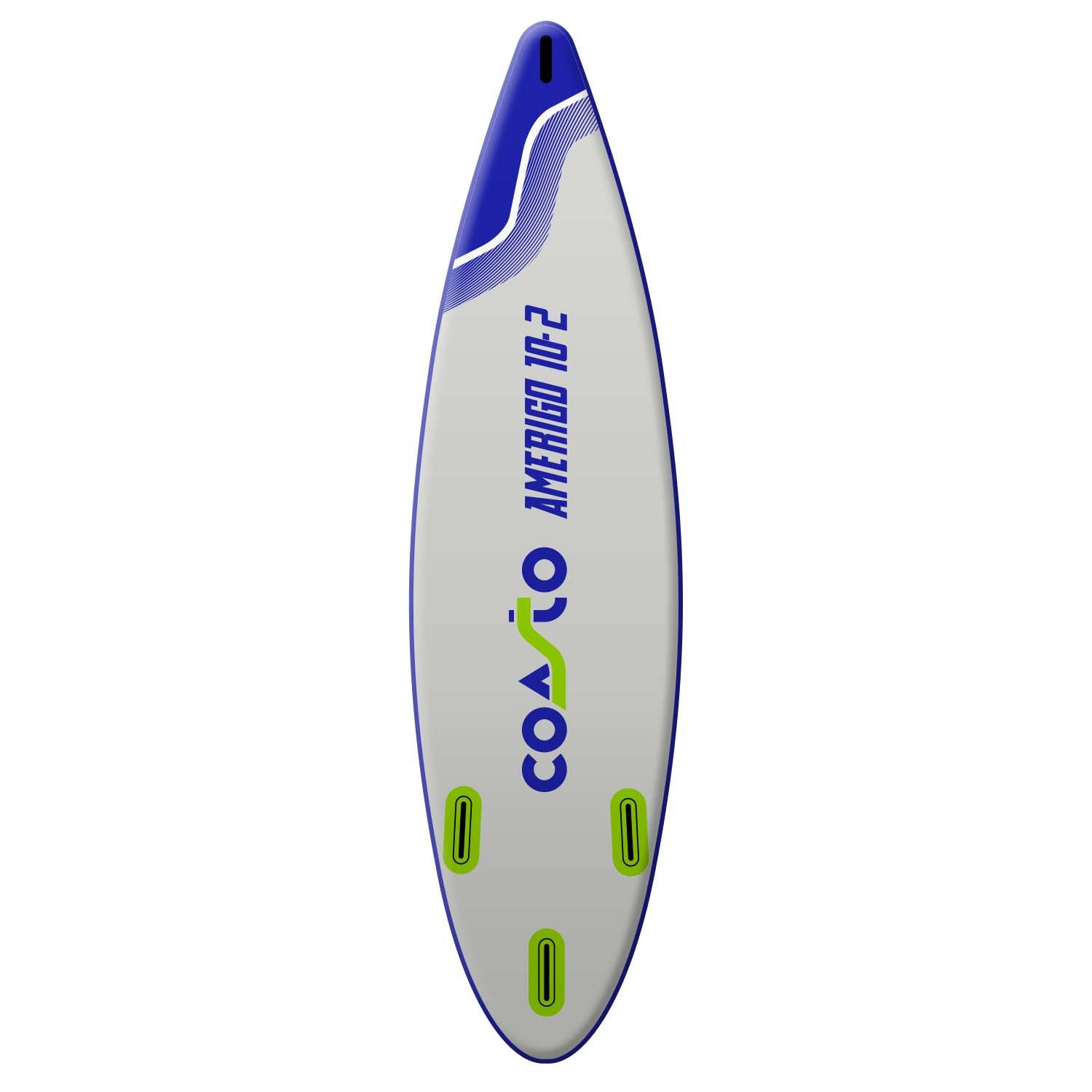 COASTO AMERIGO 10'2" SUP Board Stand Up Paddle aufblasbar Surfboard Paddel 4/7