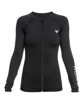 Lycra manches longues zippé NEW ESSENTIALS Noir Femme