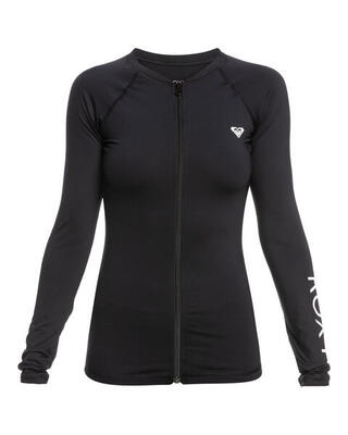 Langärmliger rashguard mit reißverschluss new essentials schwarz dames