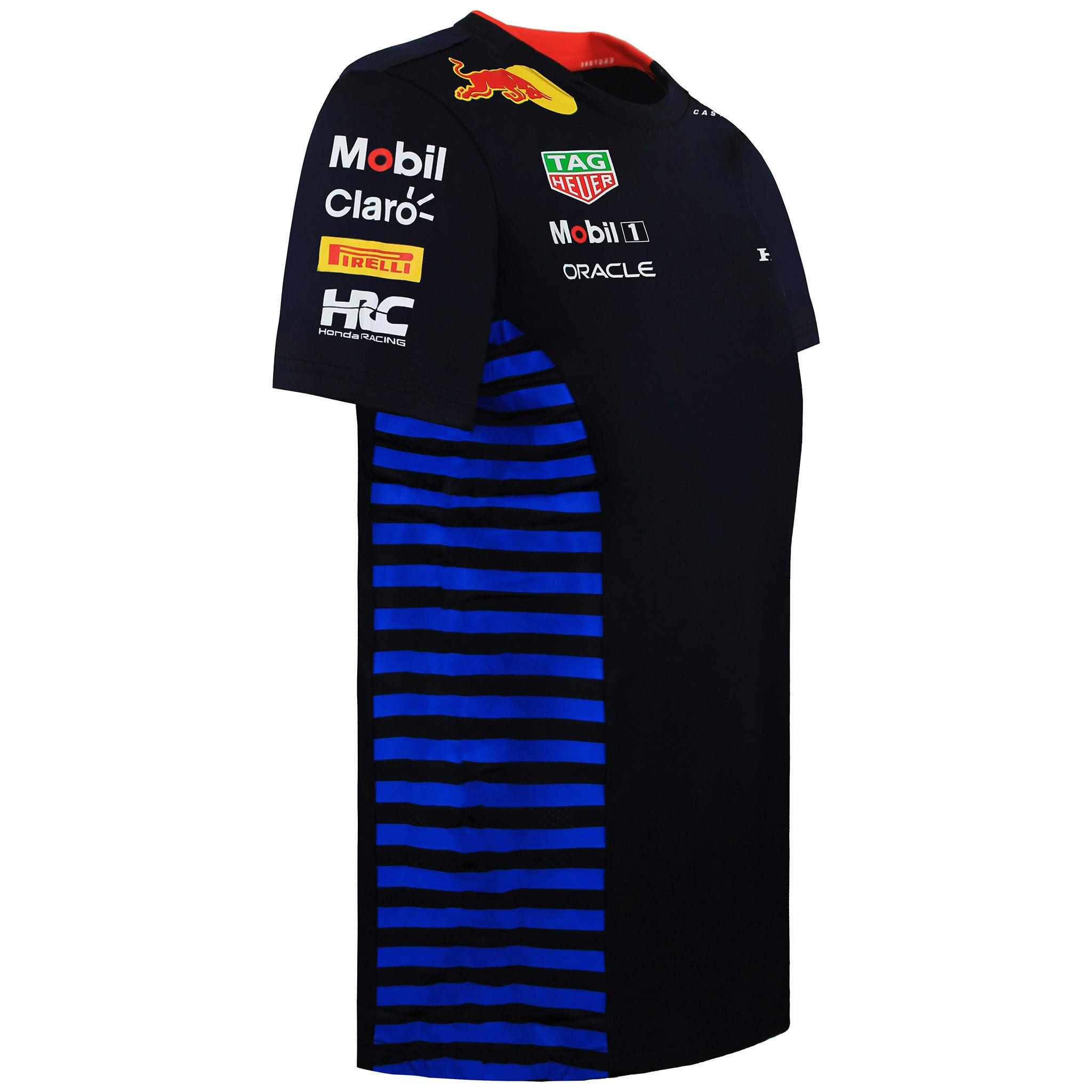 Red Bull Racing Official Teamline Set Up Womens Navy T-Shirt 2/4
