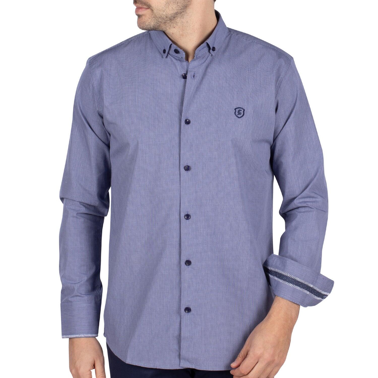 Shilton - Chemise Imprimé Vichy Navy Homme - Chemise Manches Longues - Bleu - 40 M - Decathlon