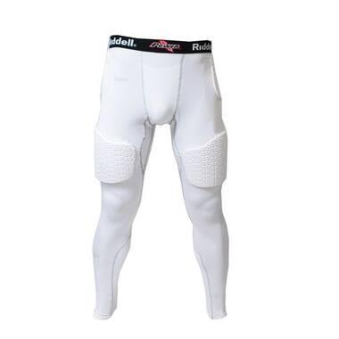 Riddell - Pantaloncino lungo integrato a cinque pezzi bianco