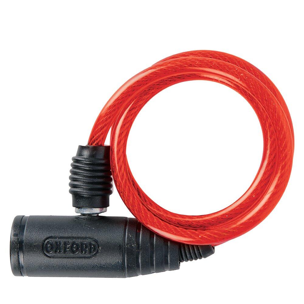 OXFORD Oxford Bumper Cable Lock Red 6mm x 600mm