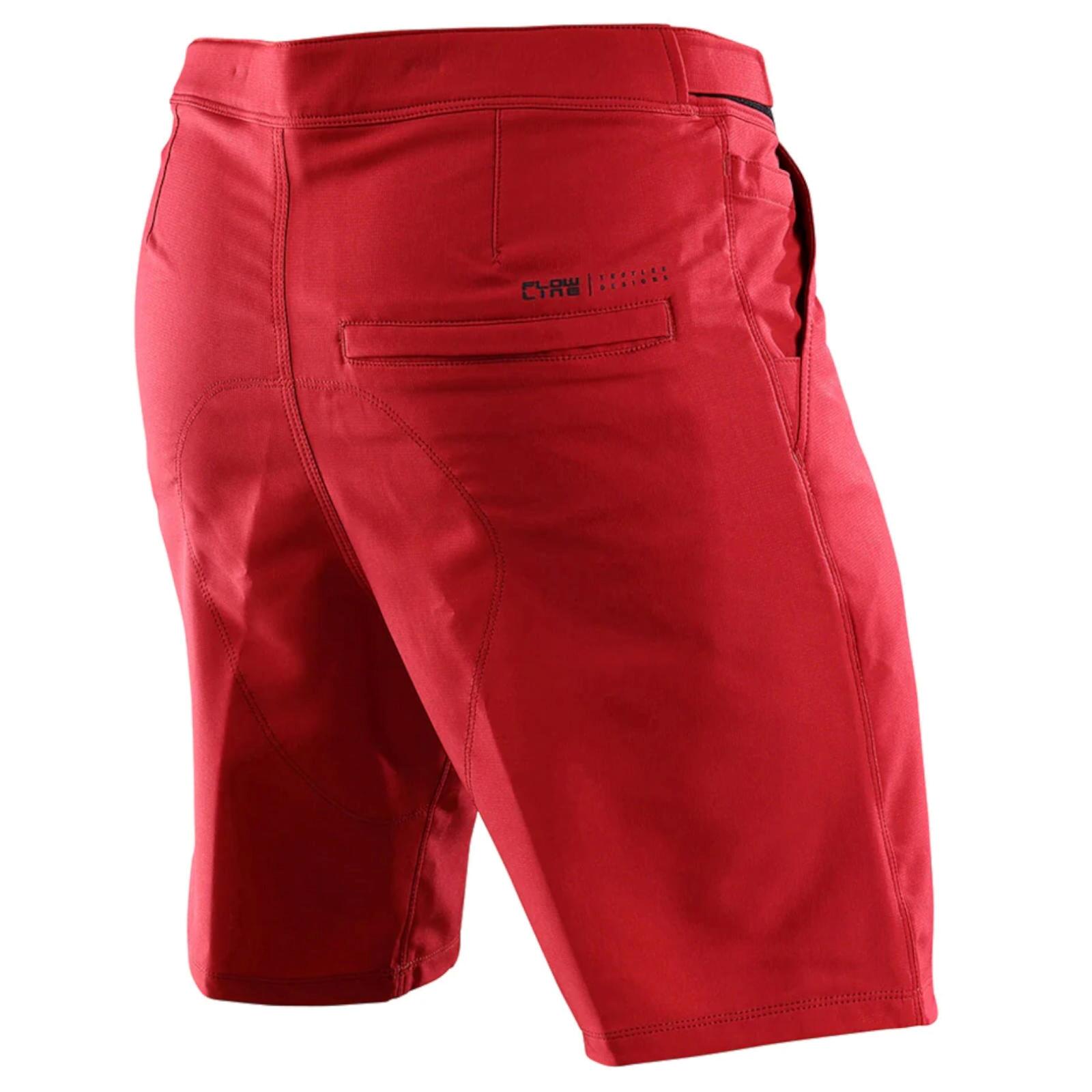 Pantaloncini MTB FLOWLINE casual con tessuto omologato Bluesign Rosso Uomo 2/2
