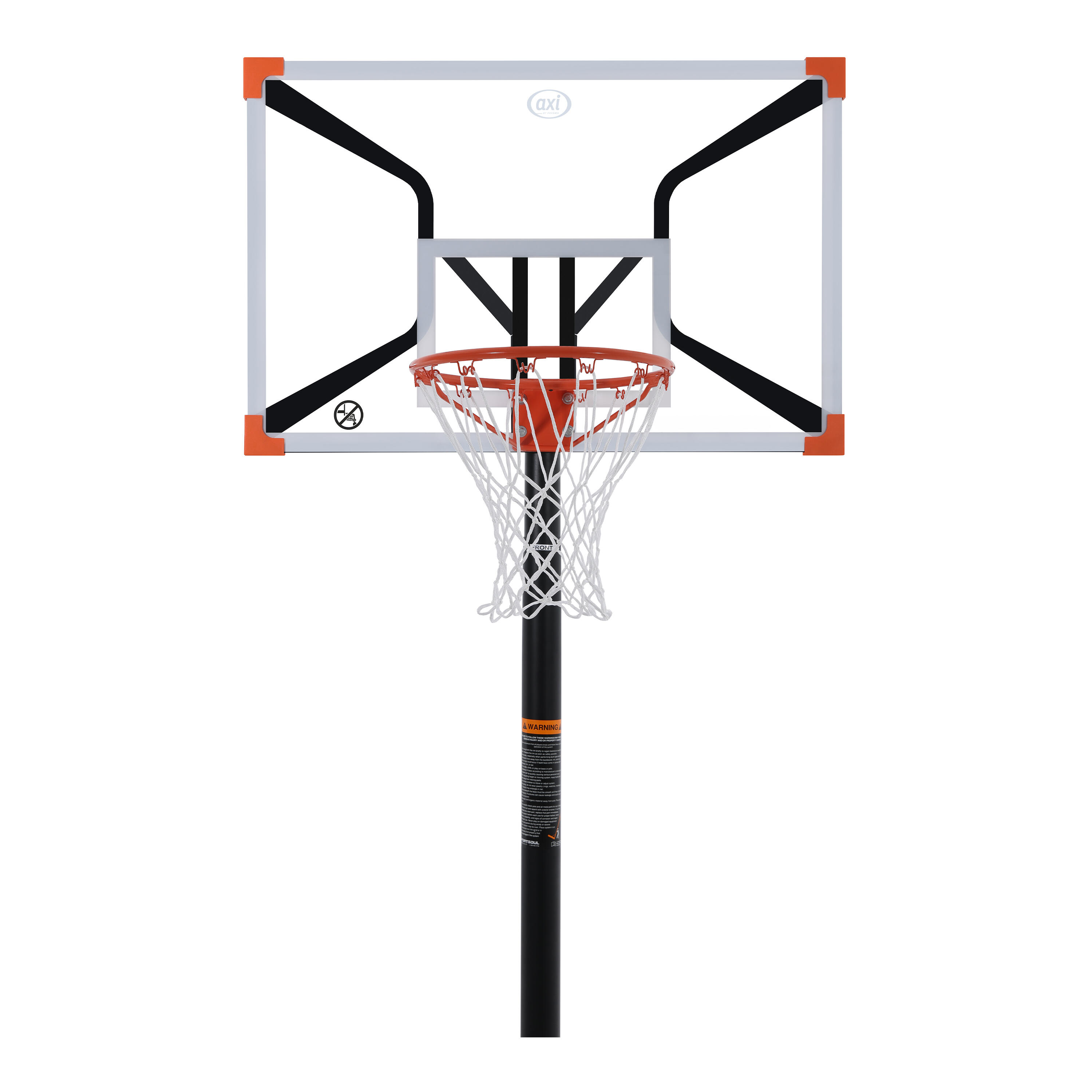 Basket sur Pied Elite, 230-305 cm, + 6 ans, Orange/Blanc 7/7