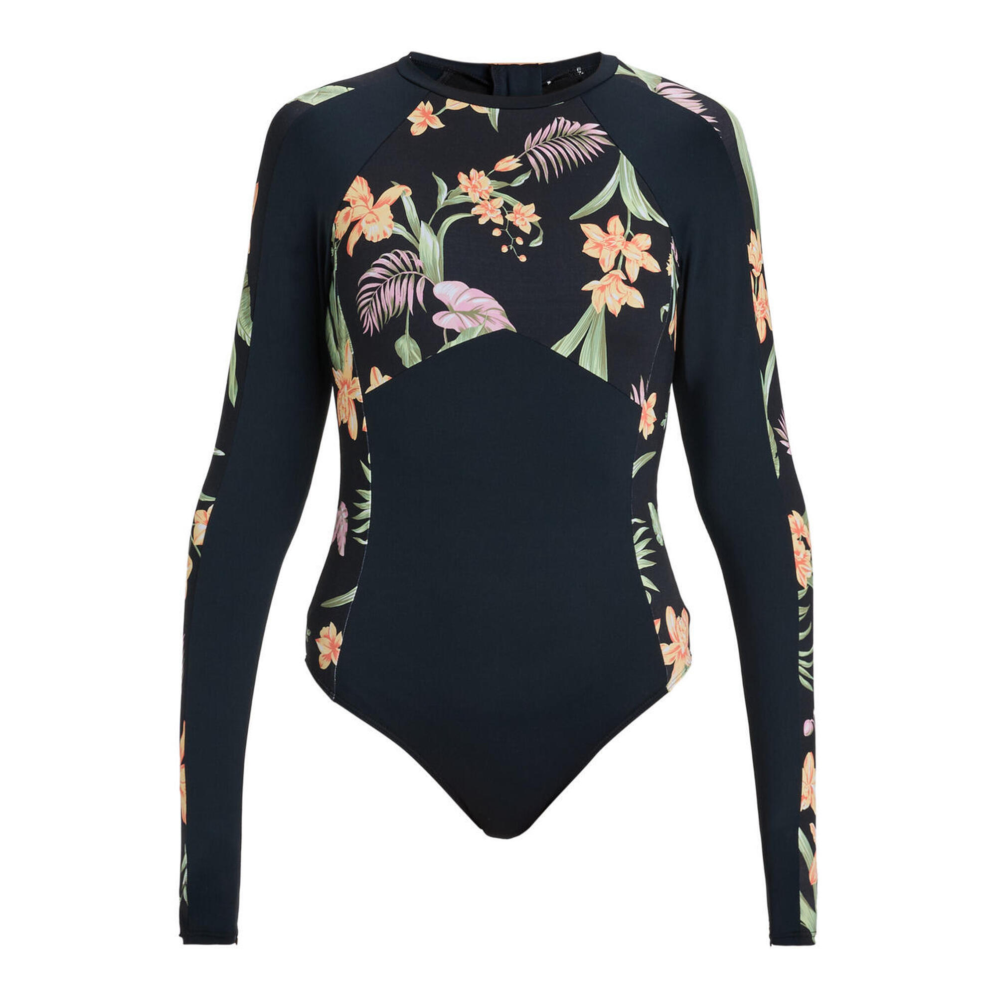 Roxy - Maillot Une Pièce Manches Longues Fashion Noir Femme - Maillot De Bain 1 Pièce - Noir - 2xl - Decathlon