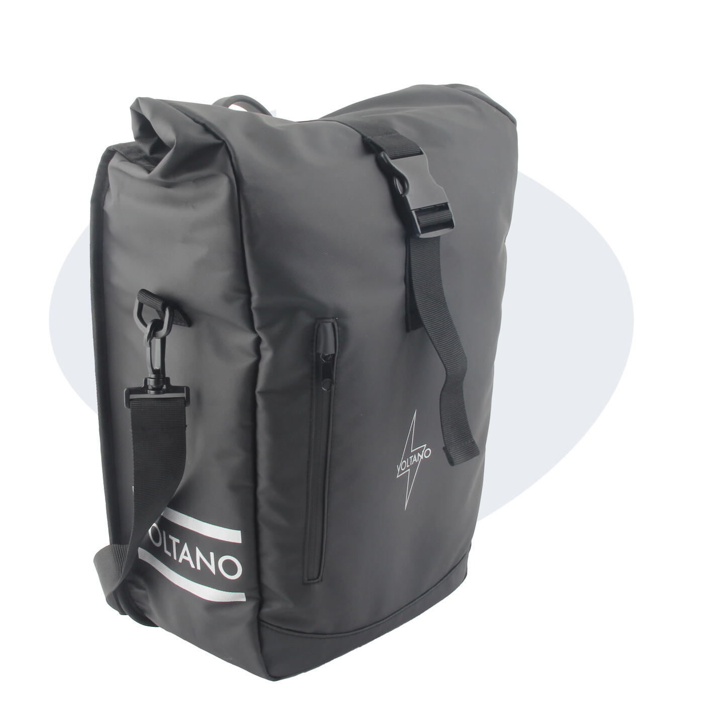 VOLTANO Voltano Journey Luxe Fietstas 28L - Zwart - Laptopvak - Enkele Pakaftas