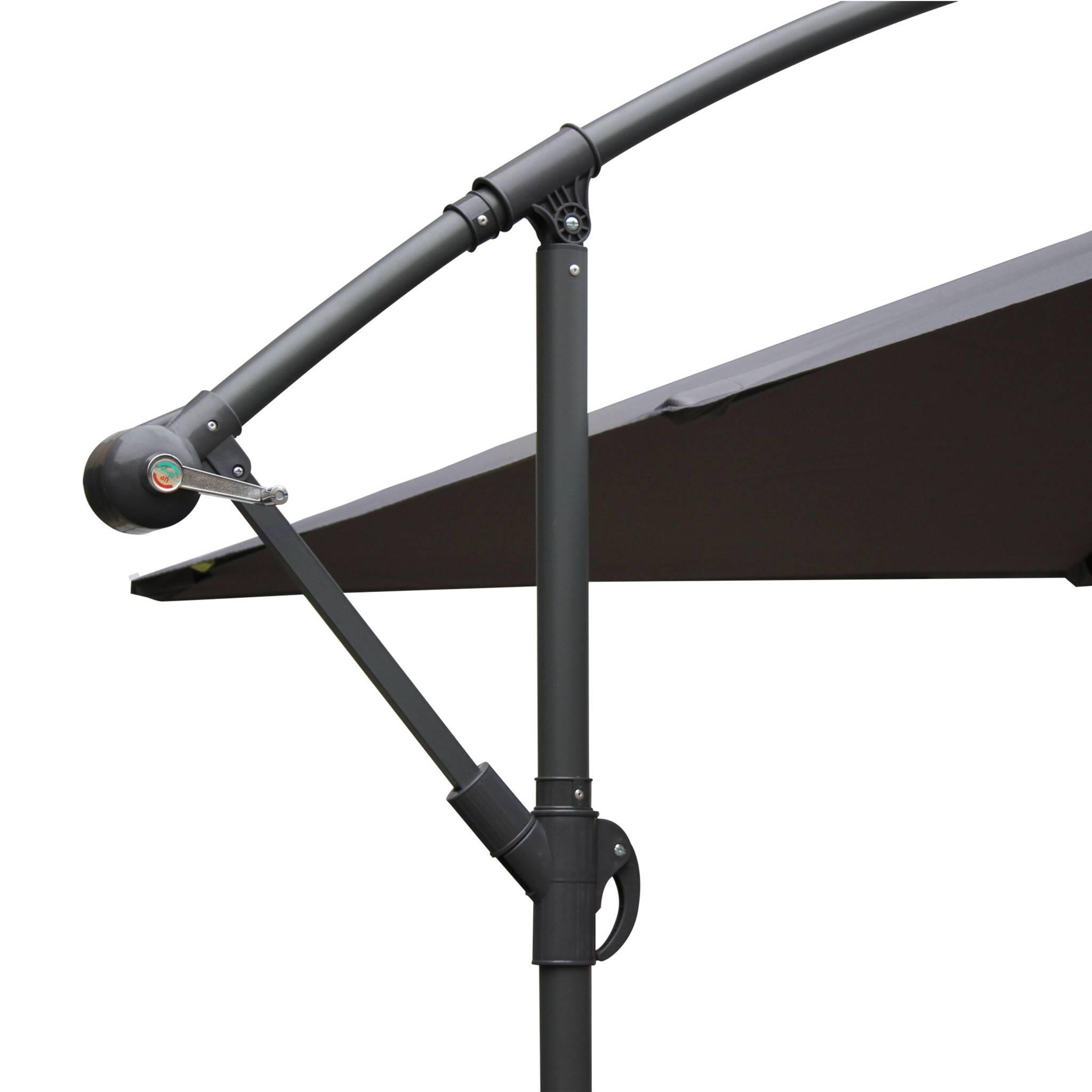 Ombrellone quadrato offset 3x3m, Grigio 5/6