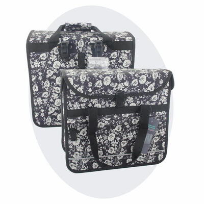 Voltano voorgevormde enkele fietstas / pakaftas - midnight blossom - 17l