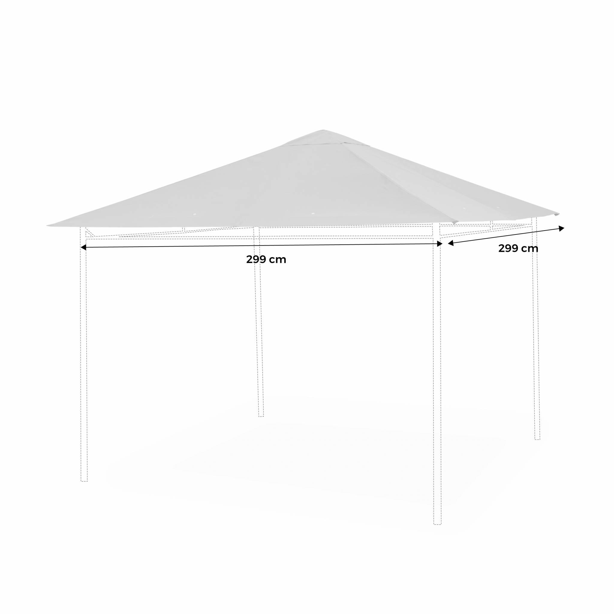 Cobertura de pérgola Elusa 3x3m, Cinza 3/3