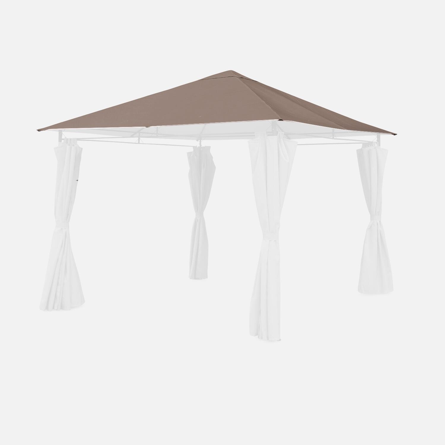 Cobertura de pérgola elusa 3x3m, taupe