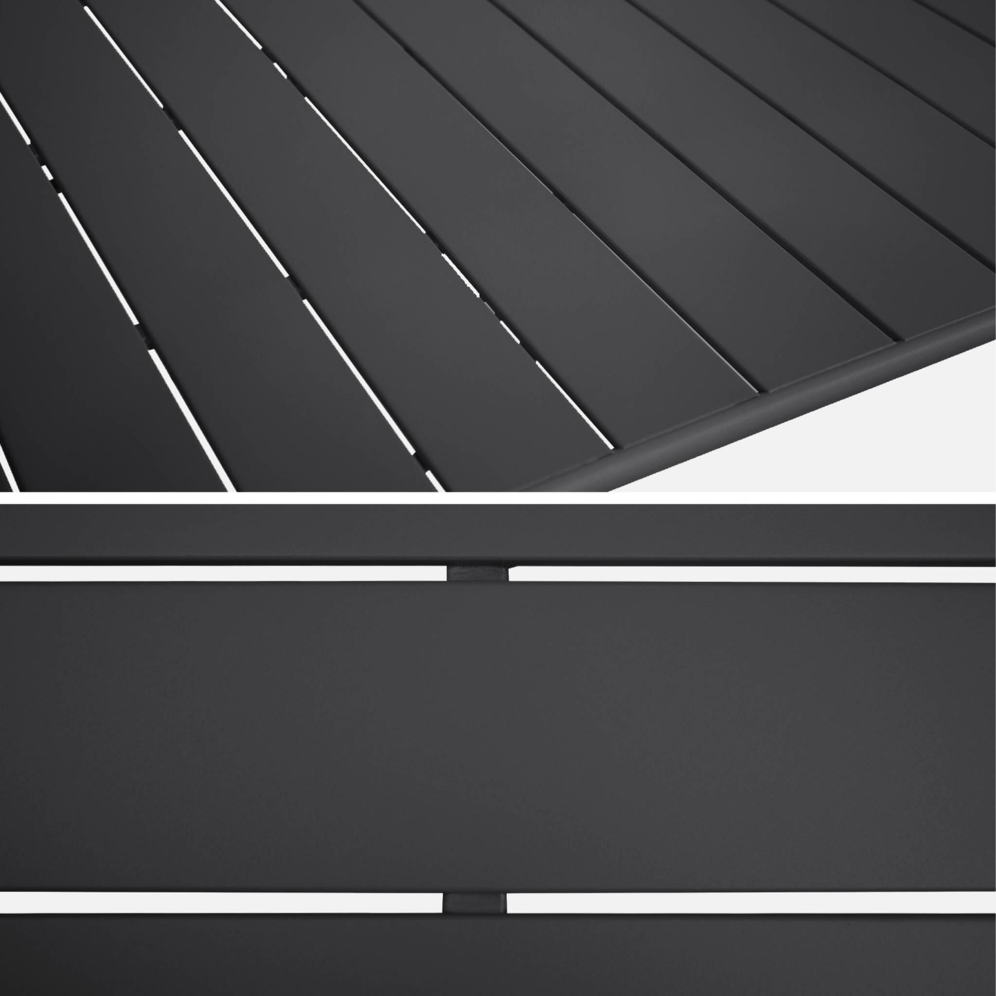 Mesa de jardim dobrável de metal 2 poltronas 4 cadeiras, Antracite 6/6