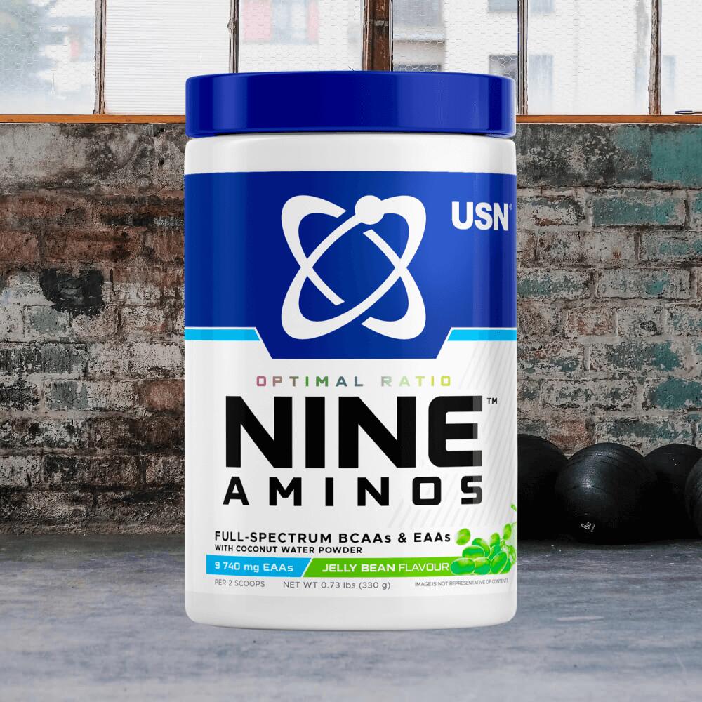 USN Nine Aminos (330g) Green Jelly Beans - Acides aminés 2/3