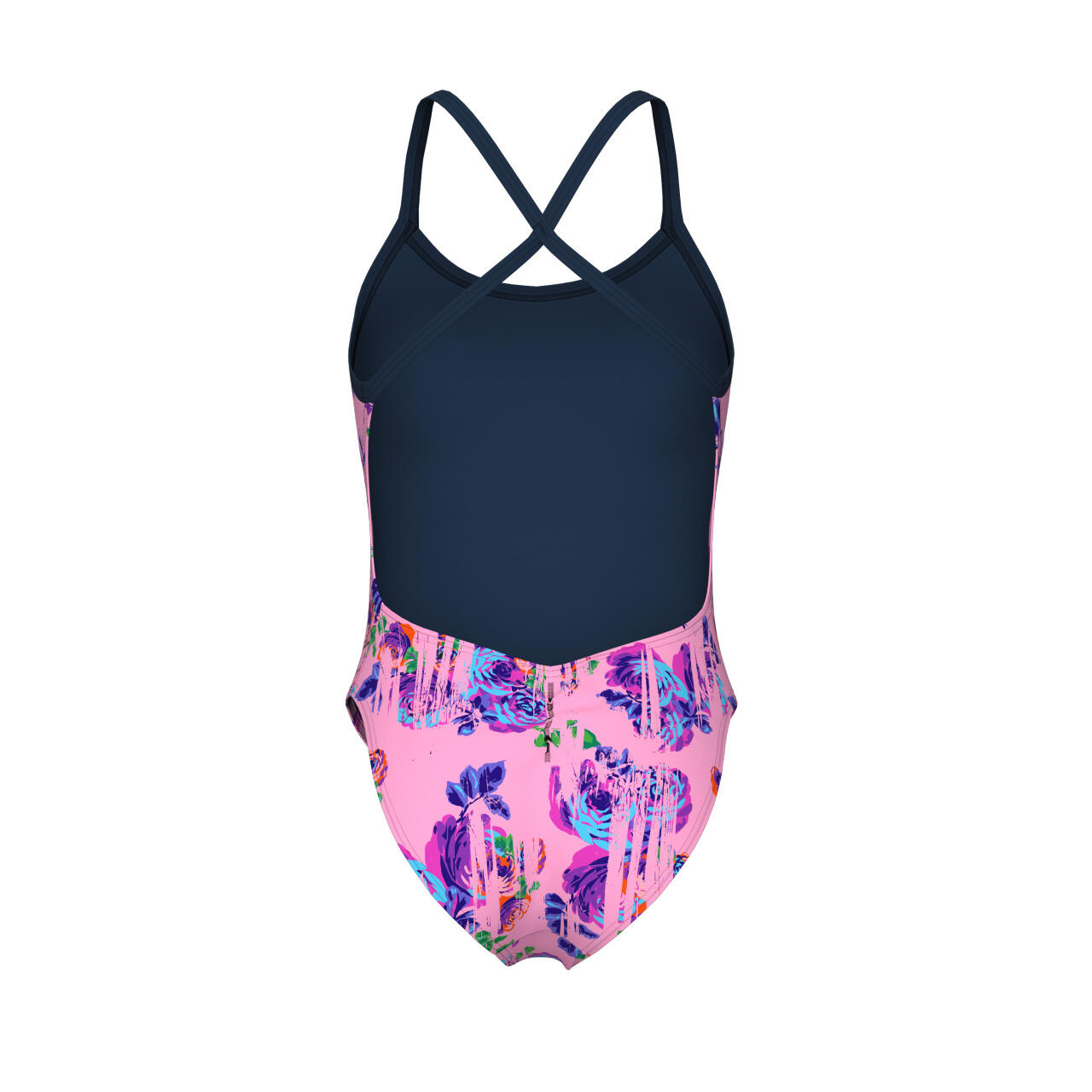Maillot de bain femme Arena Rose Texture Xcross Back Multi Pink-Navy 2/7